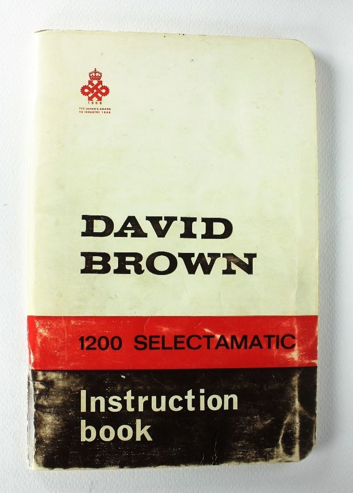 David Brown 1200 Selectamatic Instruction Book