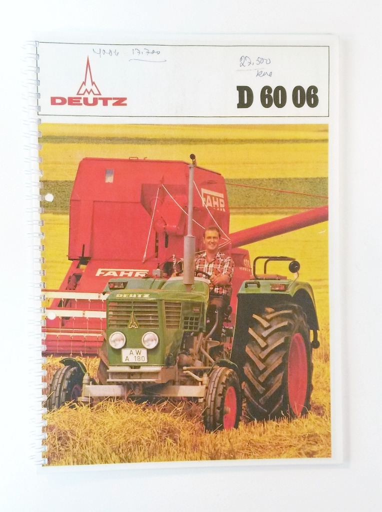 Deutz-Fahr D 60 06 Ohjekirja