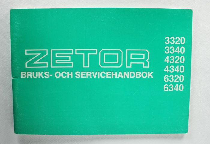 Zetor 3320, 3340, 4320, 4340, 6320, 6340 Bruks- och Servicehandbok