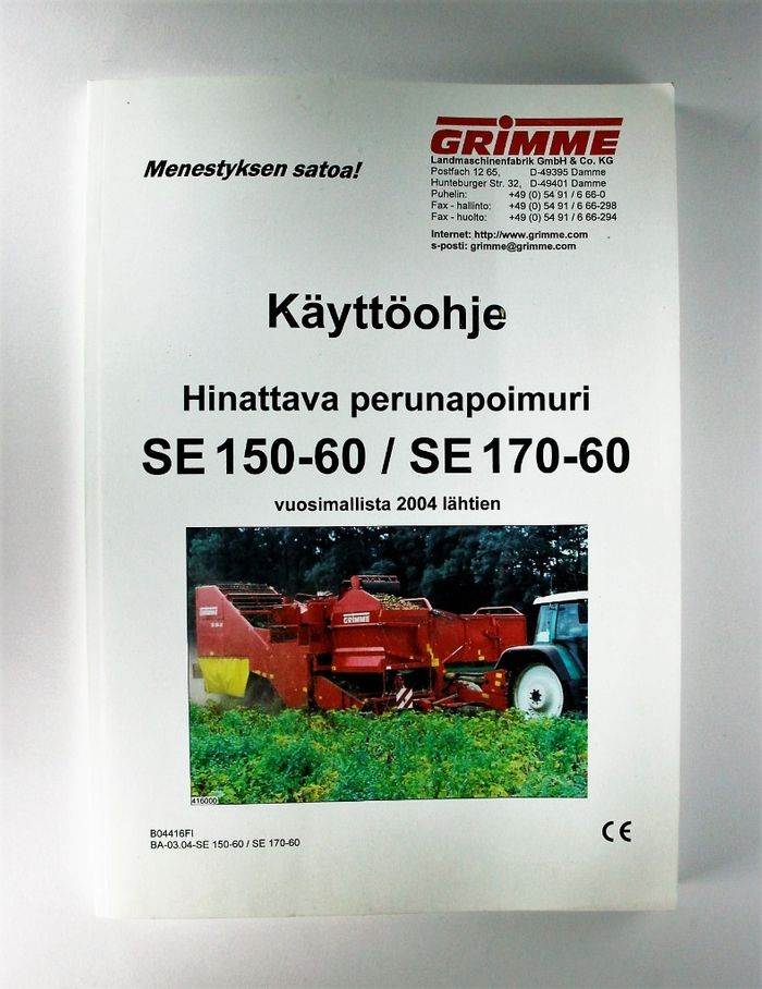 Grimme SE150-60 ja SE170-60 Hinattava perunapoimuri vm 2004 alkaen