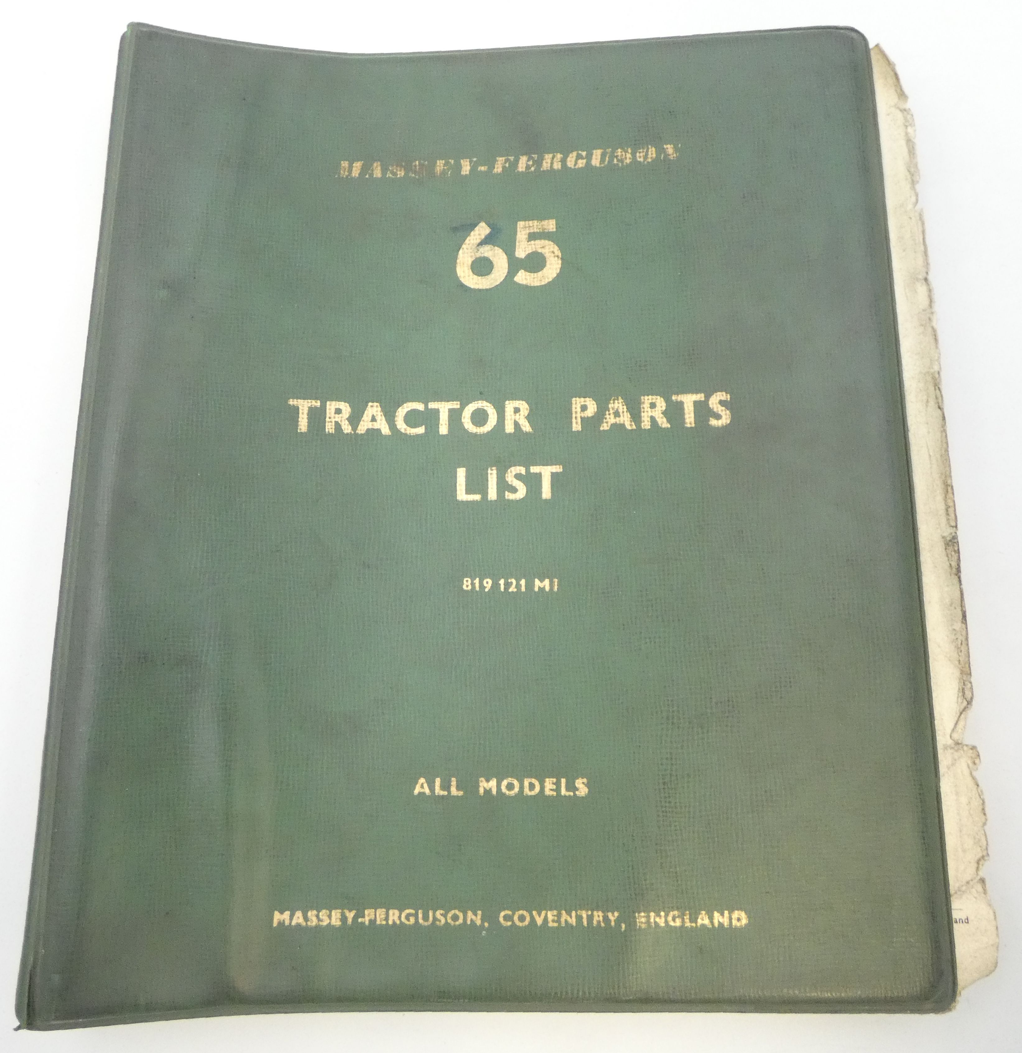 Massey-Ferguson 65 tractor parts list all models