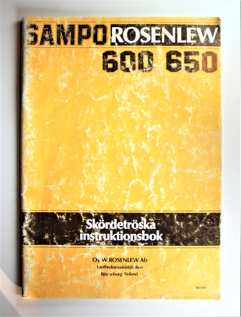 Sampo Rosenlew 600 650 Instruktionsbok