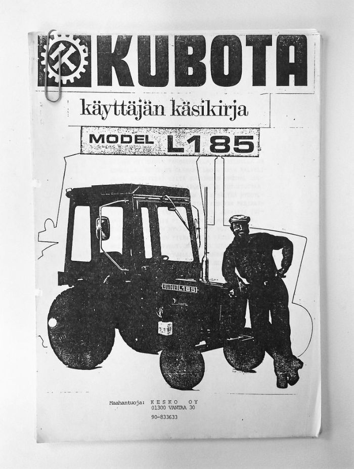 Kubota Model L185 Käyttäjän käsikirja