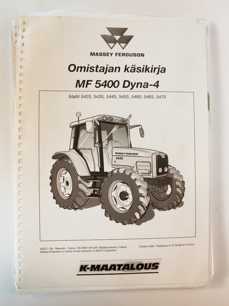 MF 5425 5435 5445 5455 5460 5465 5470 Dyna-4 Omistajan käsikirja