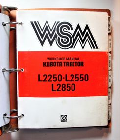 Kubota L2250 L2550 L2850 Workshop Manual