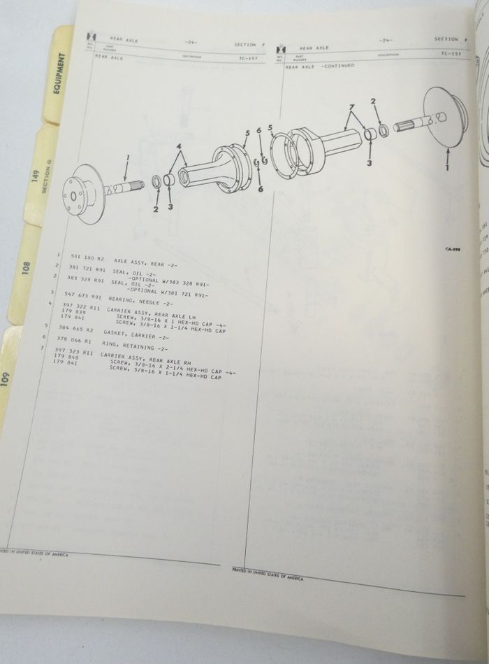 International Cub cadet tractors (1972) and equipment parts catalog