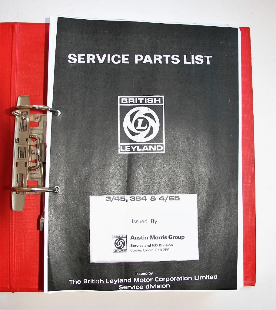 Leyland Tractor 3/45, 384, 4/65 Service Parts List