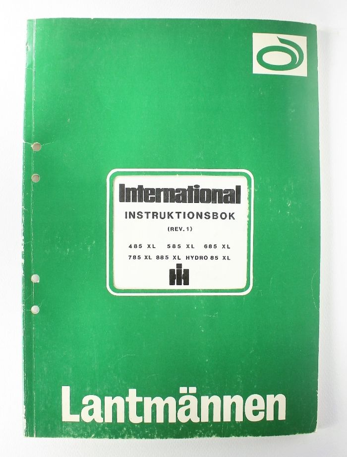 International 485XL, 585XL, 685XL, 785XL, 885XL, Hydro85XL Instruktionsbok