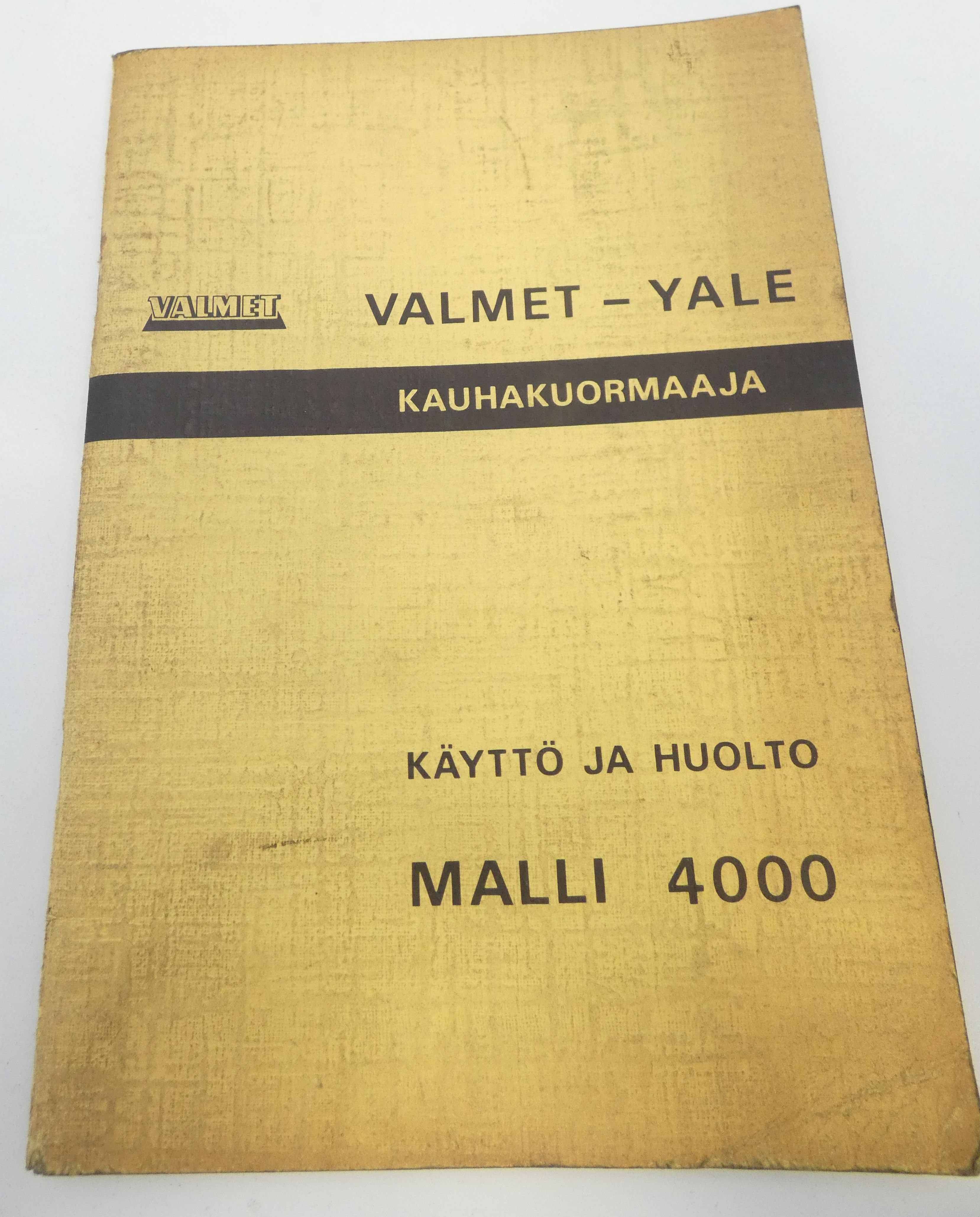 Valmet - Yale kauhakuormaaja malli 4000 käyttö ja huolto