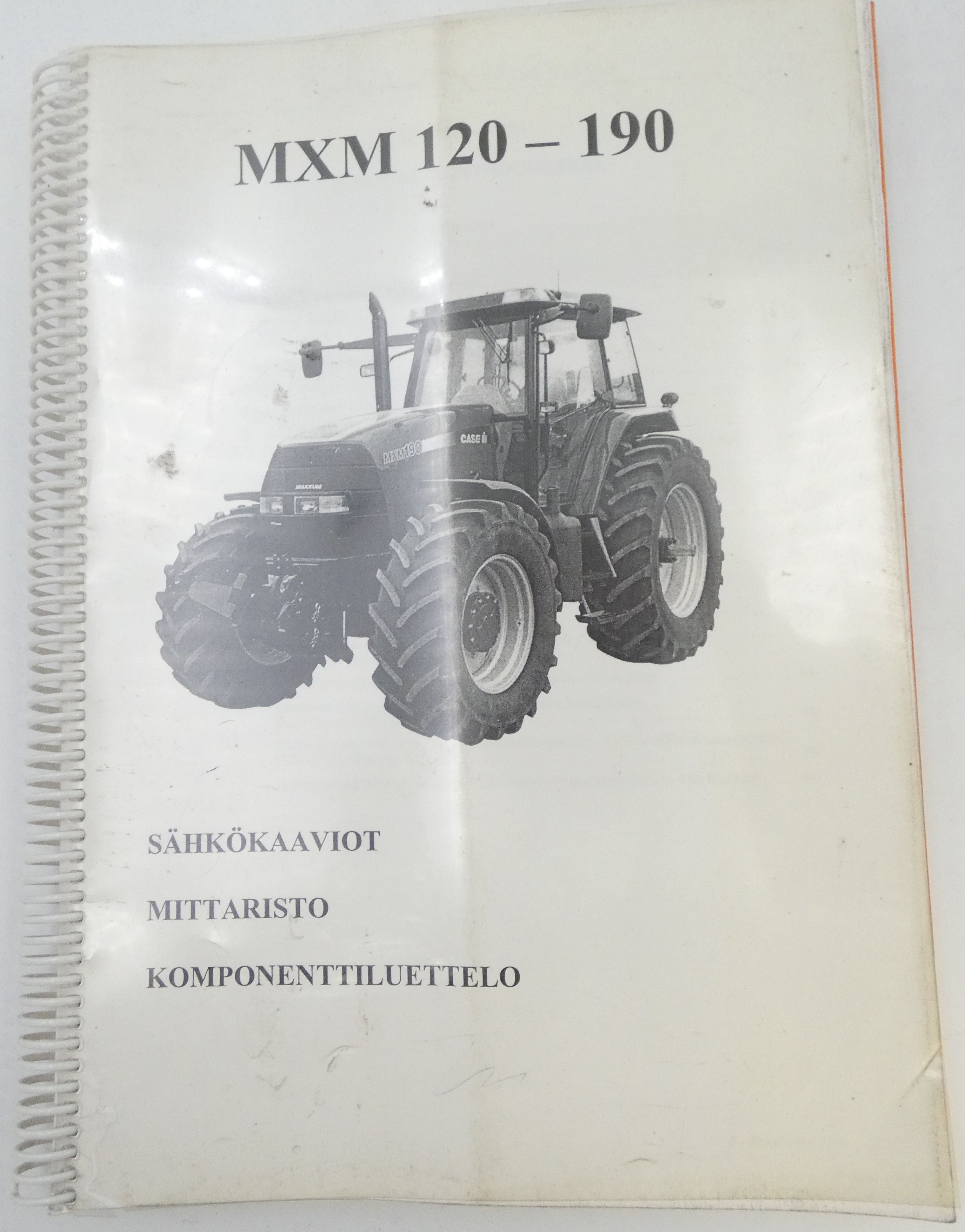 CaseIH MXM120-190 sähkökaaviot, mittaristo, komponenttiluettelo