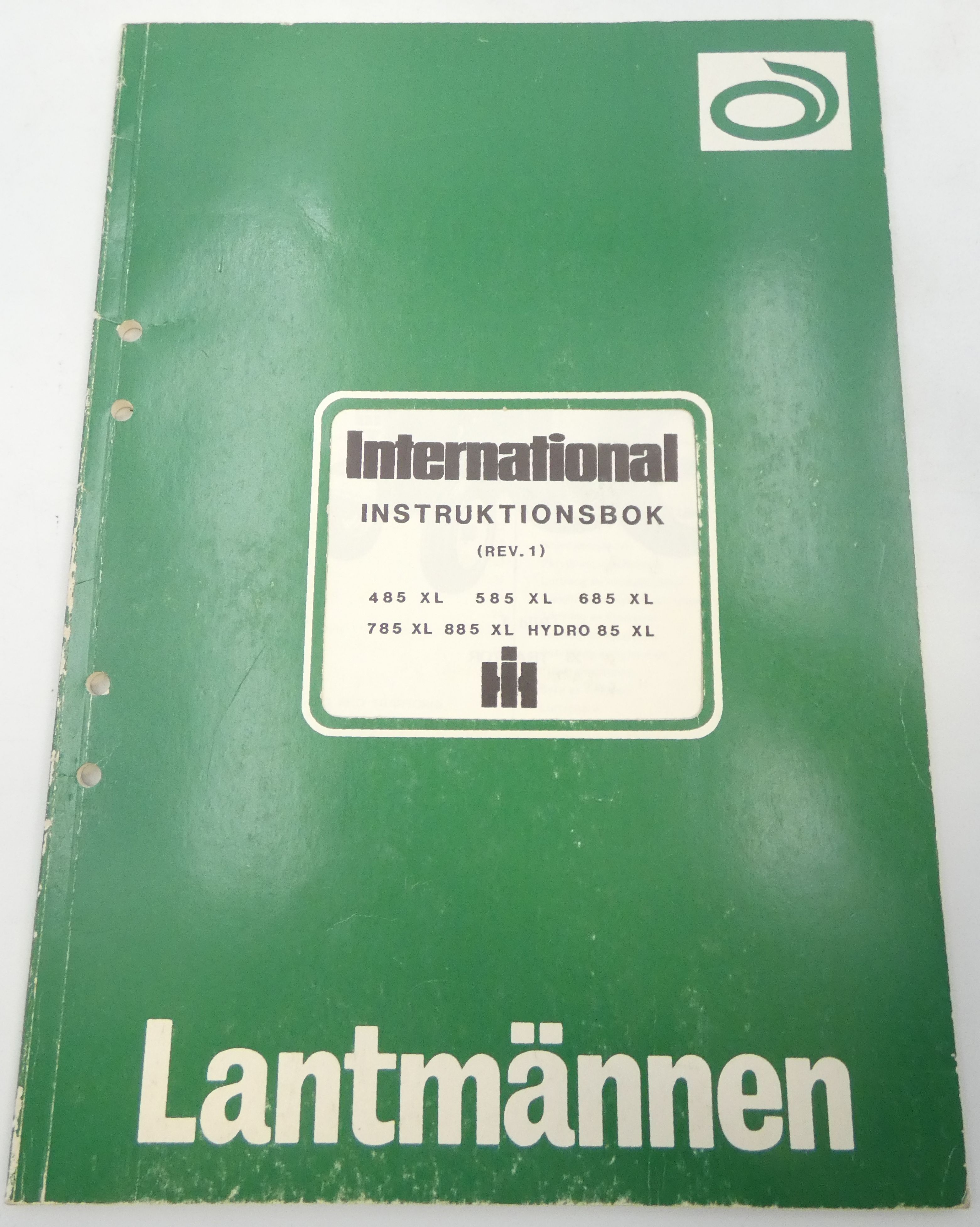 International 485XL, 585XL, 685XL, 785XL, 885XL, Hydro 85XL instruktionsbok