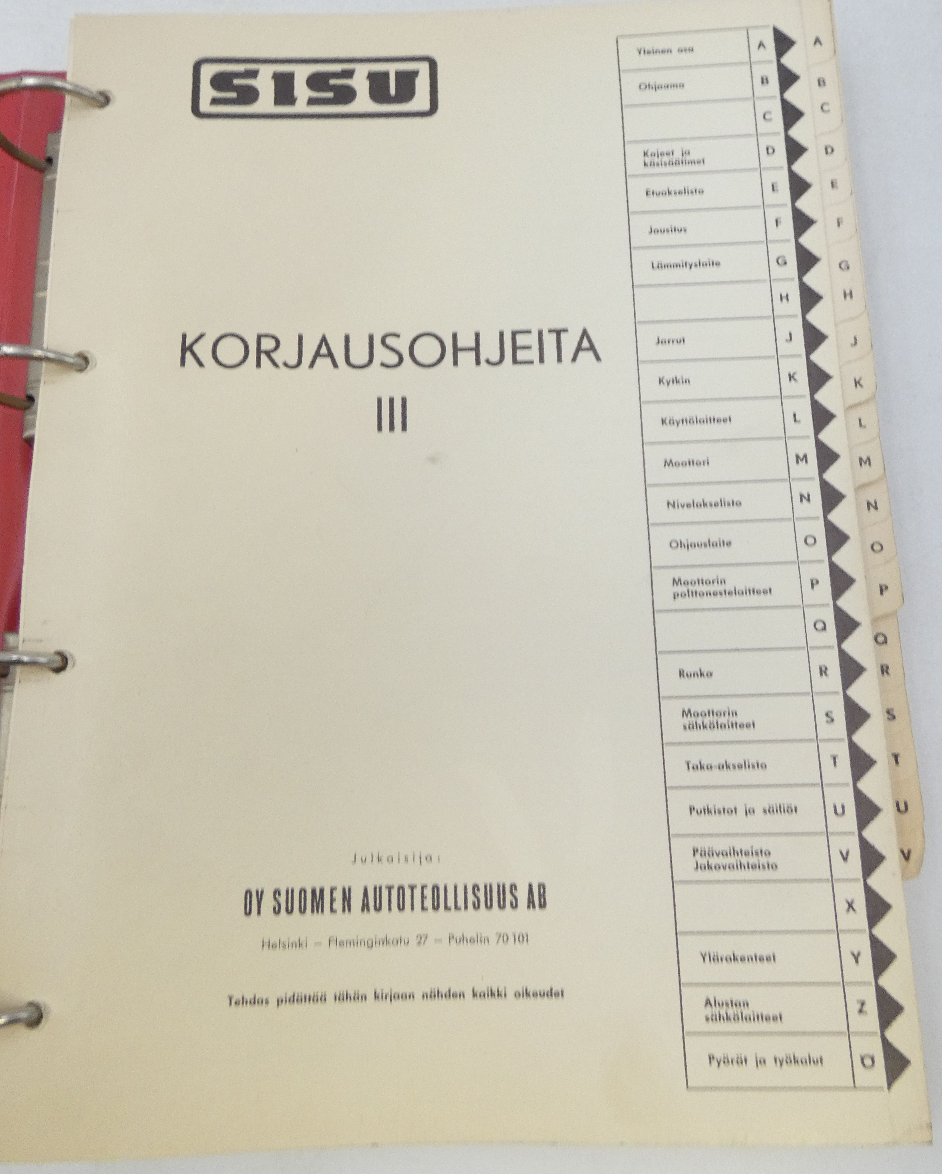 Sisu korjausohjeita III