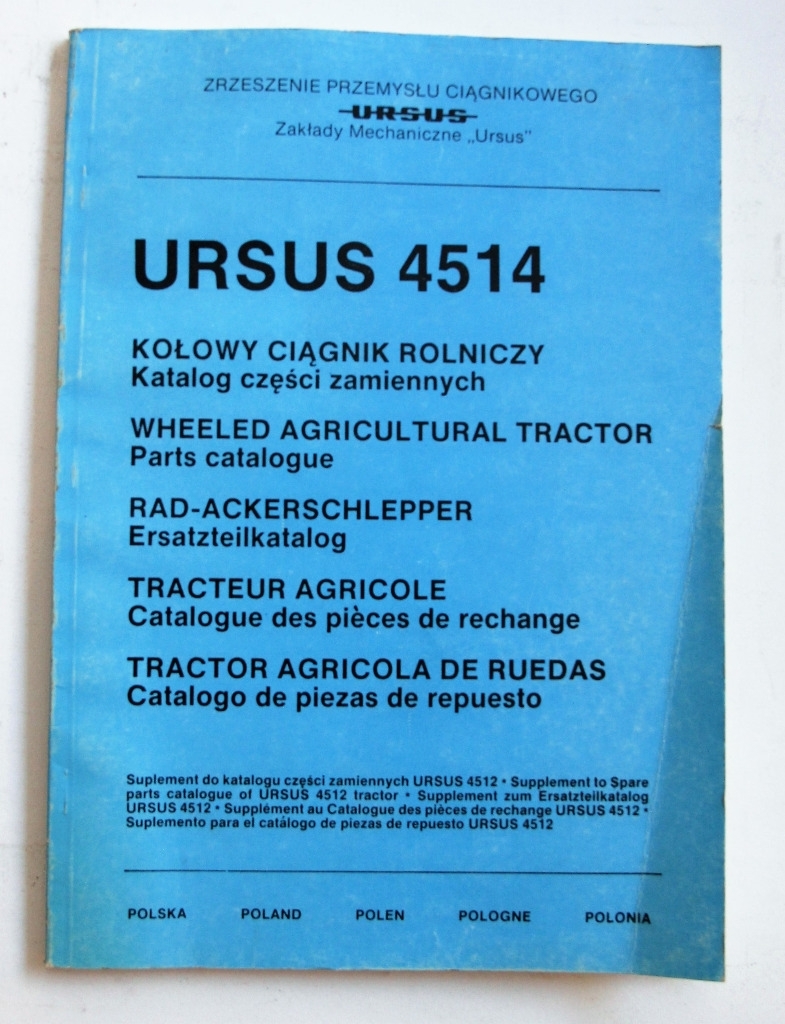 Ursus 4514 Tractor Parts Catalogue