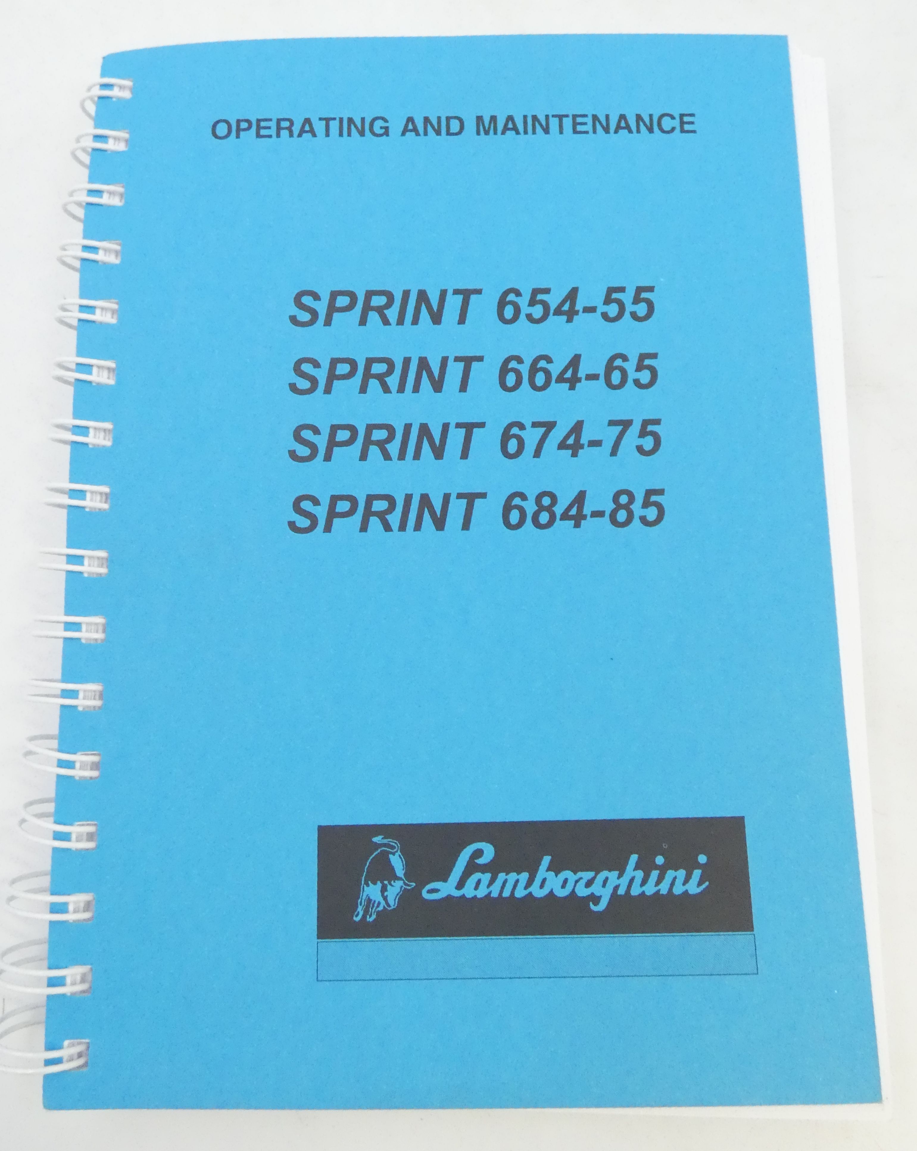 Lamborghini Sprint 654-55, 664-65, 674-75, 684-85 operating and maintenance