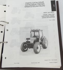 Case International 495XL and 595XL diesel tractor parts catalogue