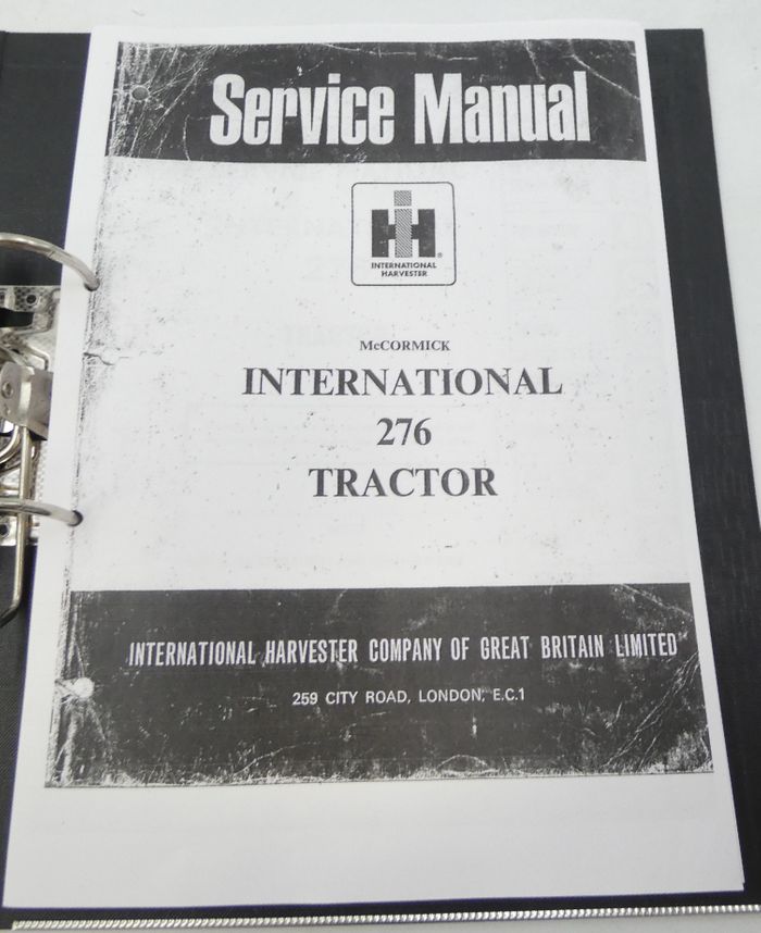 McCormick International 276 tractor service manual