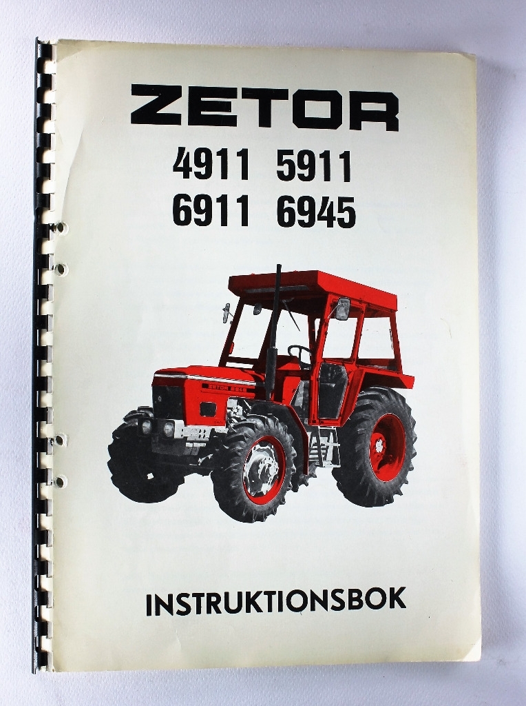 Zetor 4911, 5911, 6911, 6945 Instruktionsbok