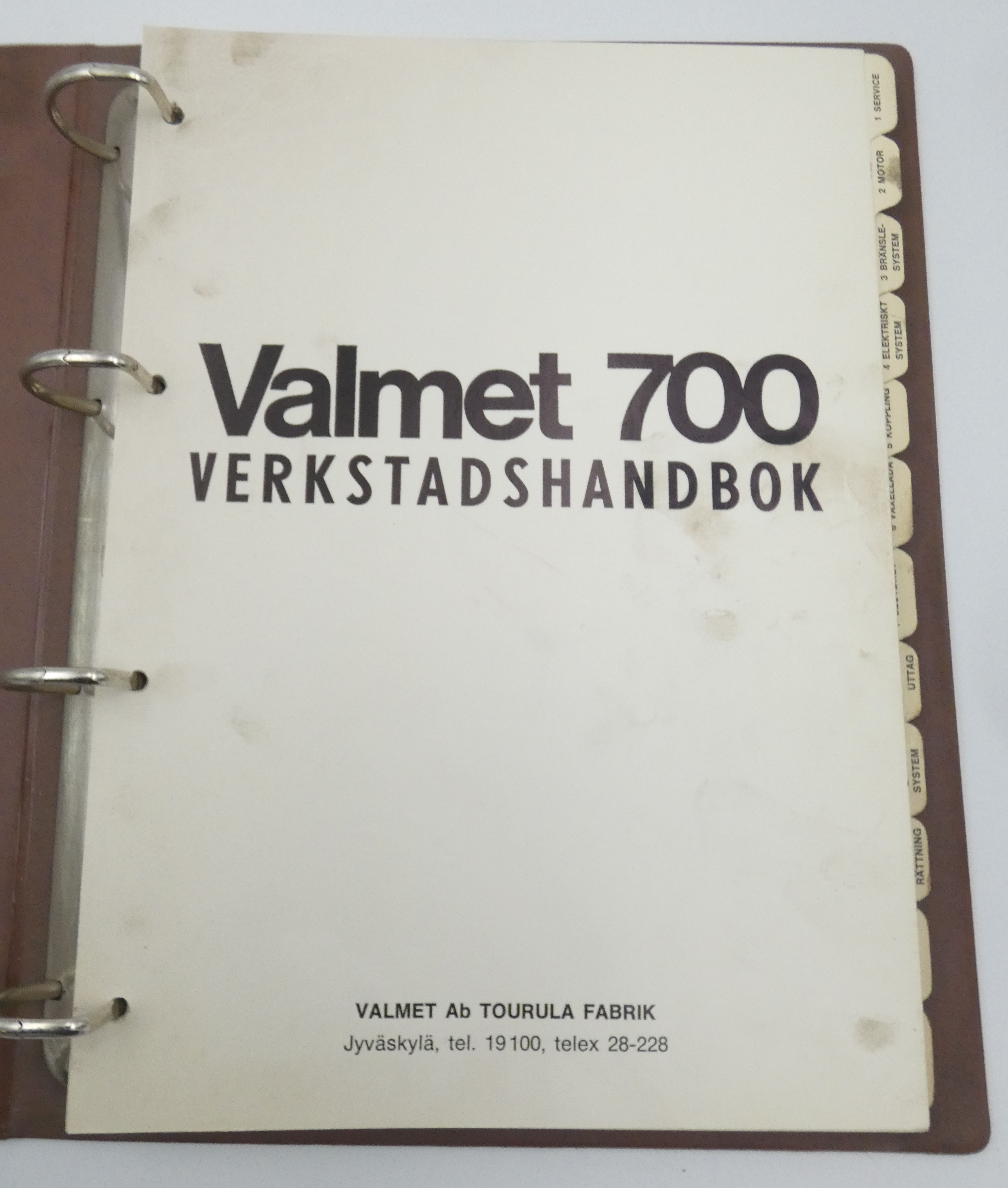 Valmet 700 verkstadshandbok