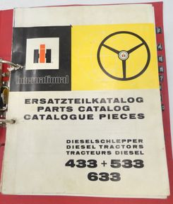 International 433+533, 633 diesel tractors parts catalog