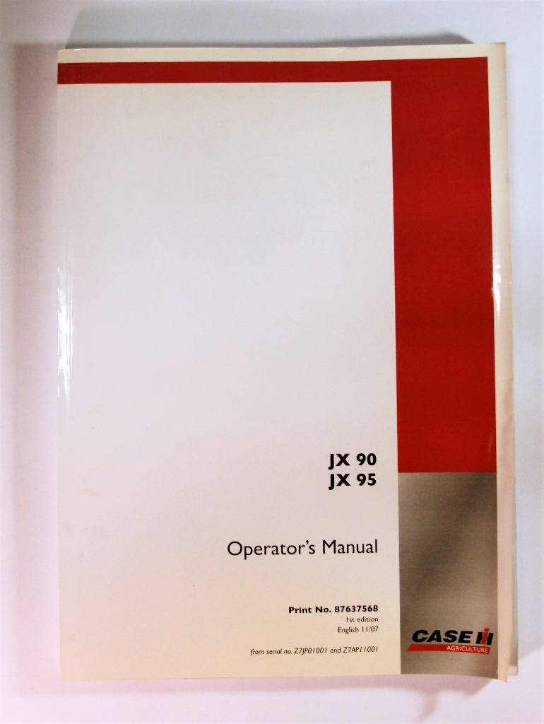 Case JX90 JX95 Operator´s manual