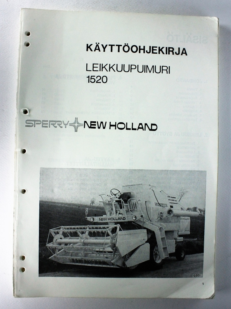 New Holland 1520 Käyttöohjekirja