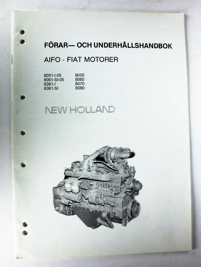 New Holland Aifo-Fiat Motorer Förar- och underhållshandbok