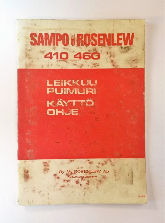Sampo Rosenlew 410 ja 460 Käyttöohje