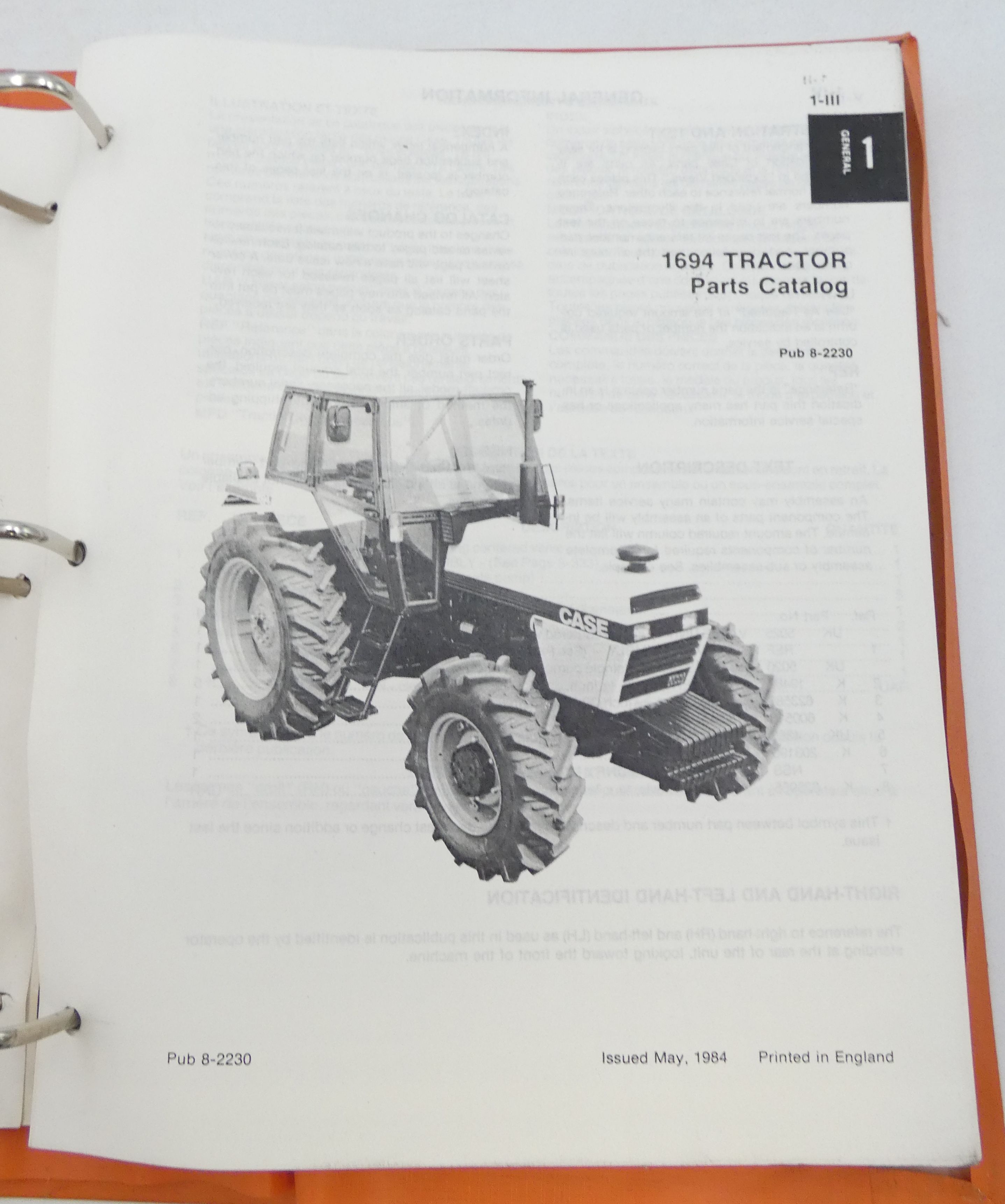 Case 1694 tractor parts catalog