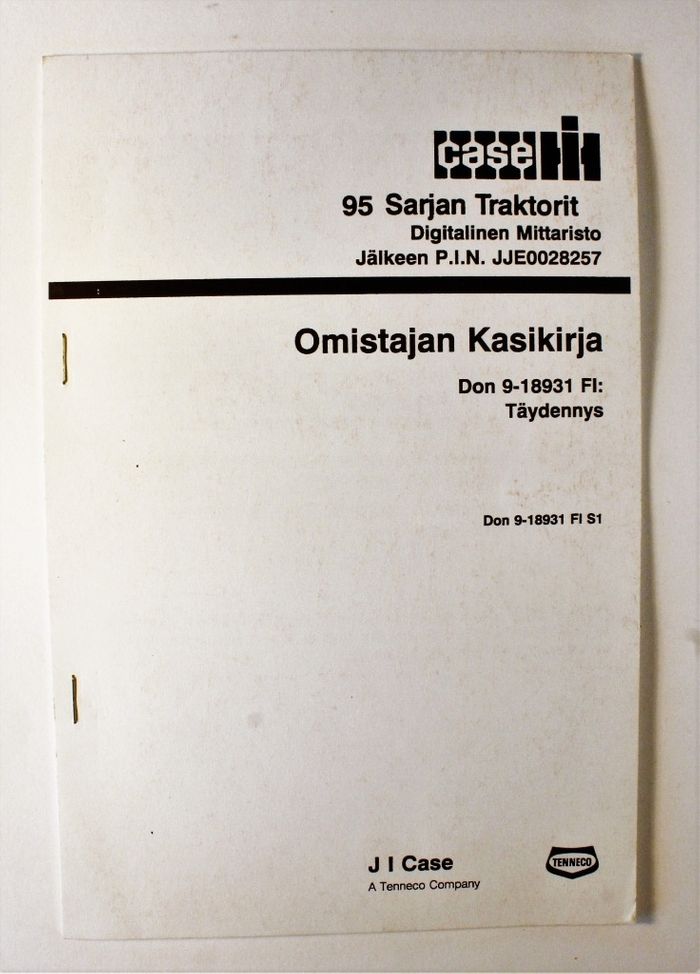 CaseIH 95-sarjan Omistajan Käsikirja