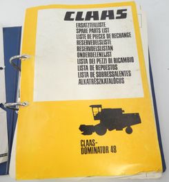 Claas Dominator 48 spare parts list