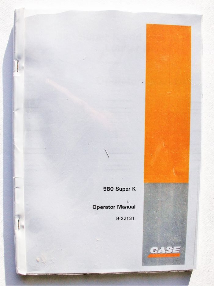 Case 580 Super K Yhdistelmäkaivuri Operator Manual