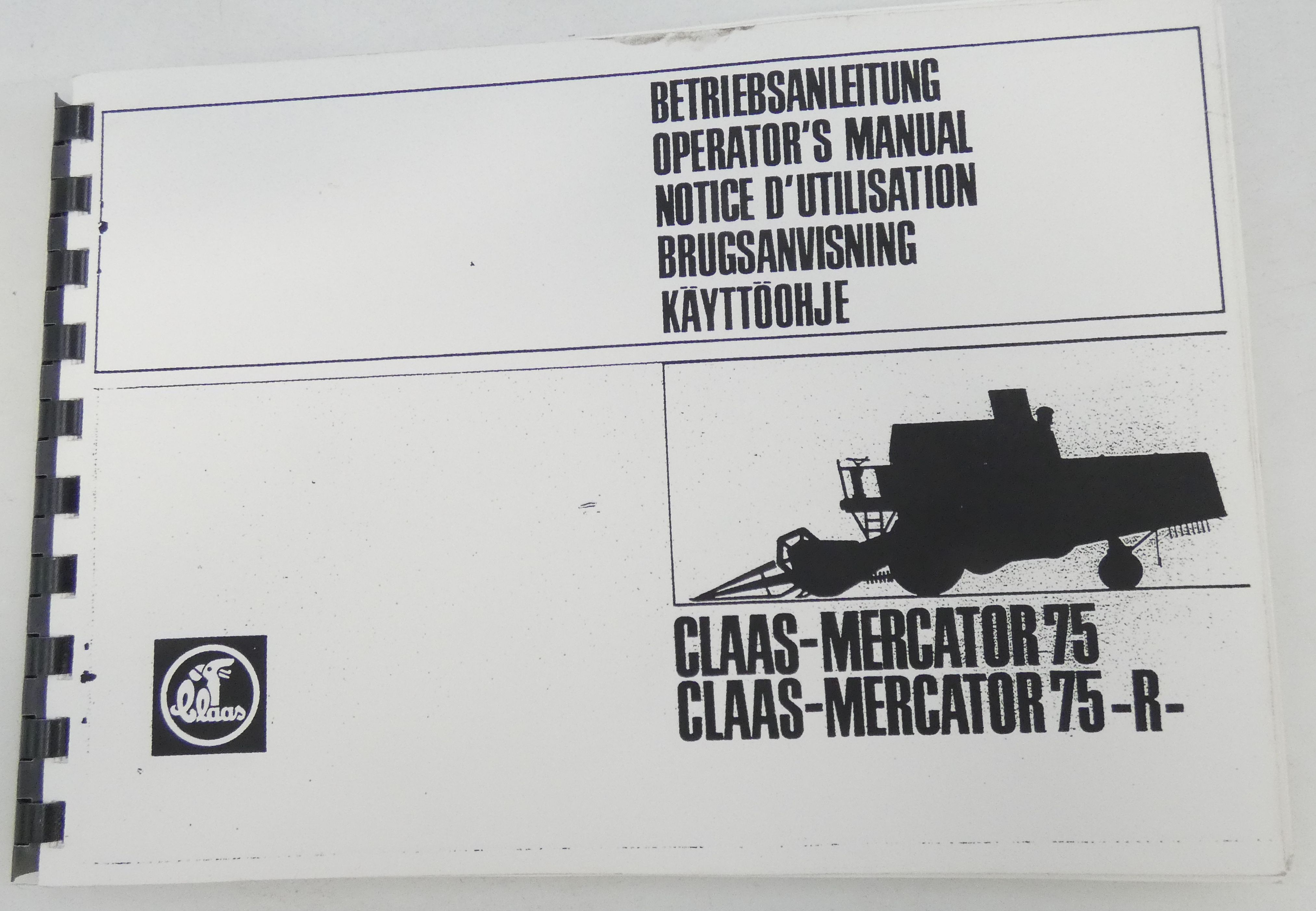 Claas-Mercator 75/75-R operator's manual