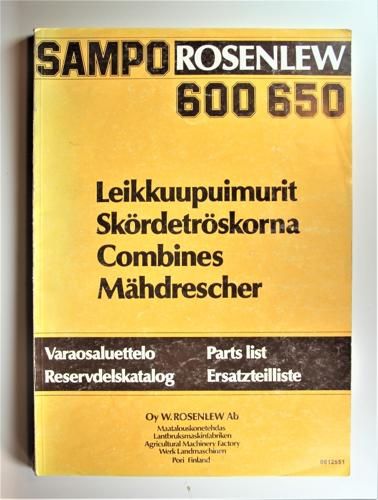 Sampo Rosenlew 600 650 Varaosaluettelo