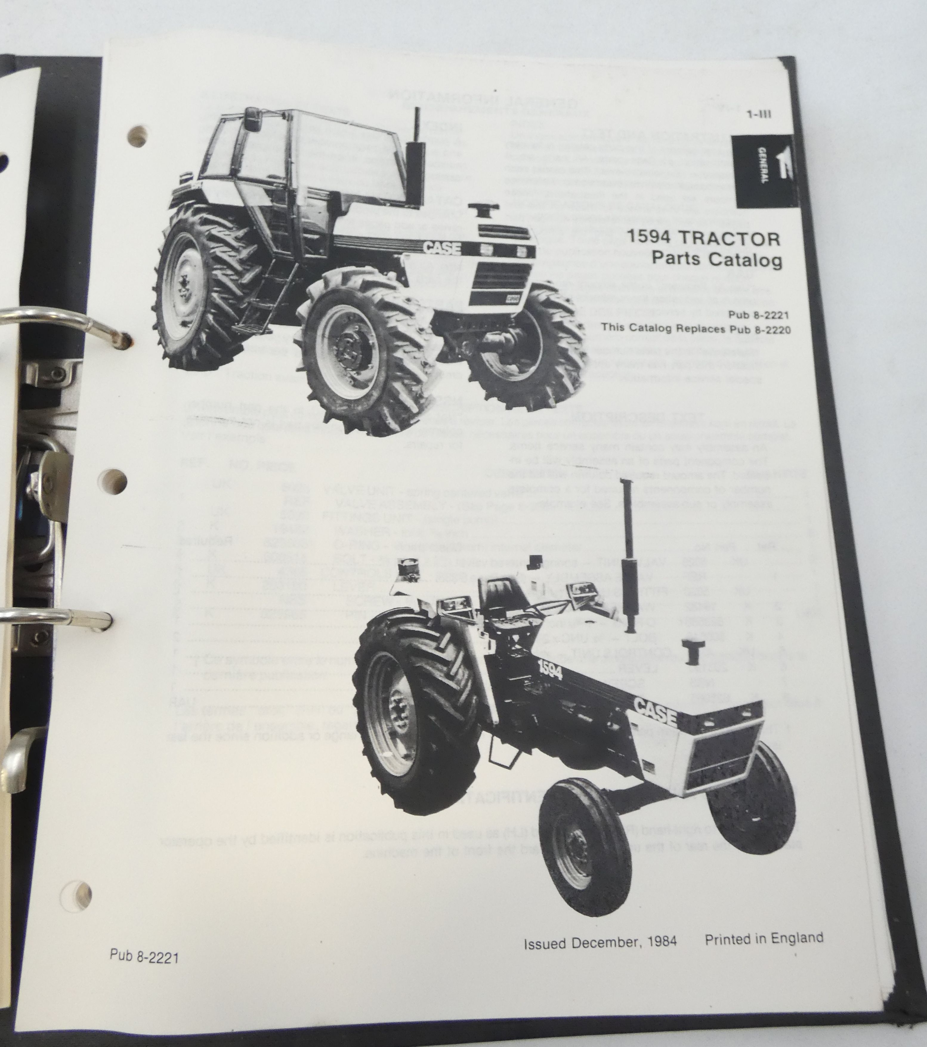 CaseIH 1594 tractor parts catalog