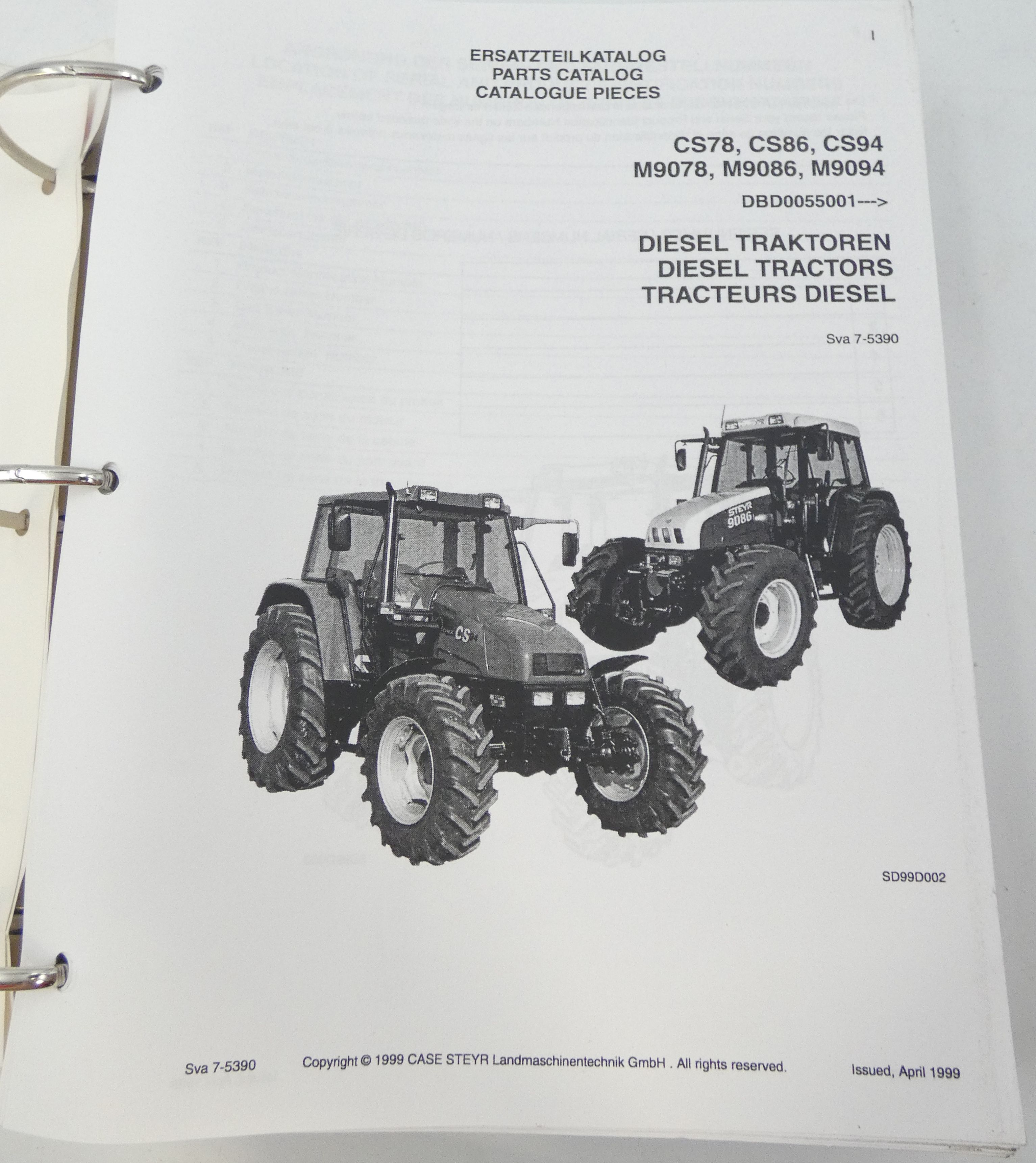CaseIH CS78, CS94, M9078, M9086, M9094 diesel tractors parts catalog
