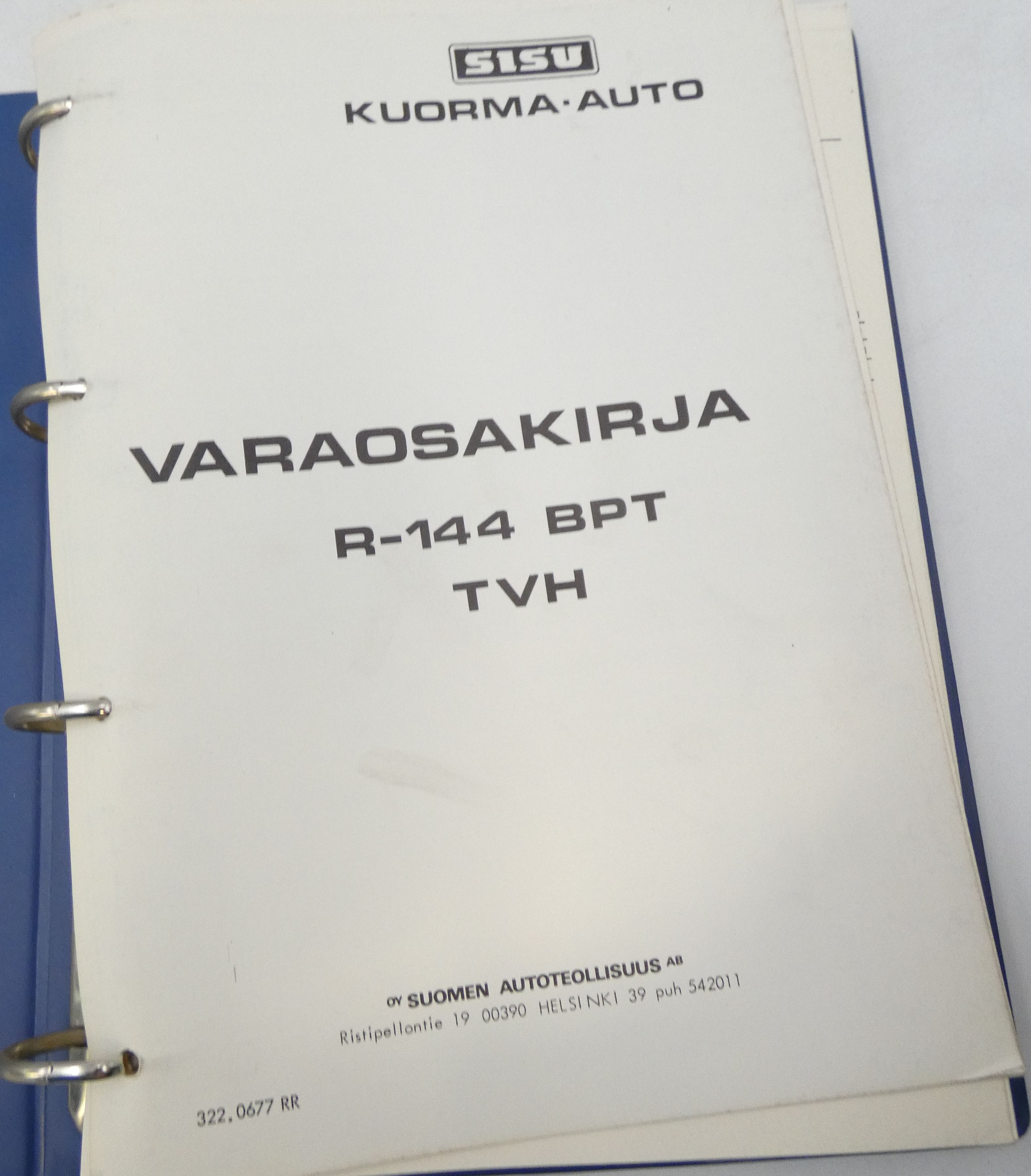 Sisu R-144 BPT TVH varaosakirja