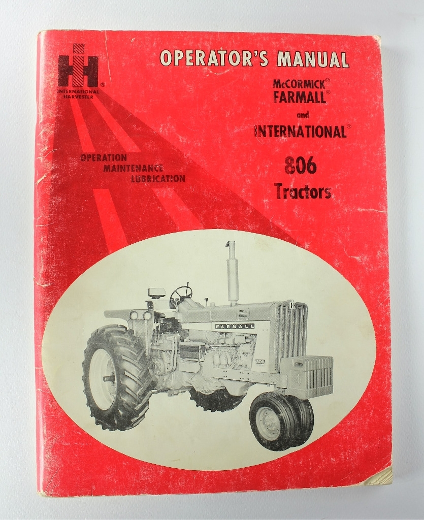 International McCormick Farmall 806 Tractors Operator´s Manual
