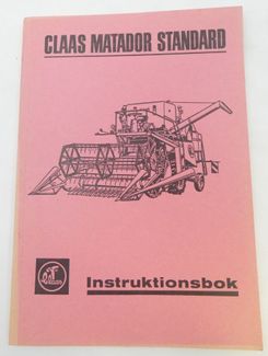 Claas Matador Standard instruktionsbok