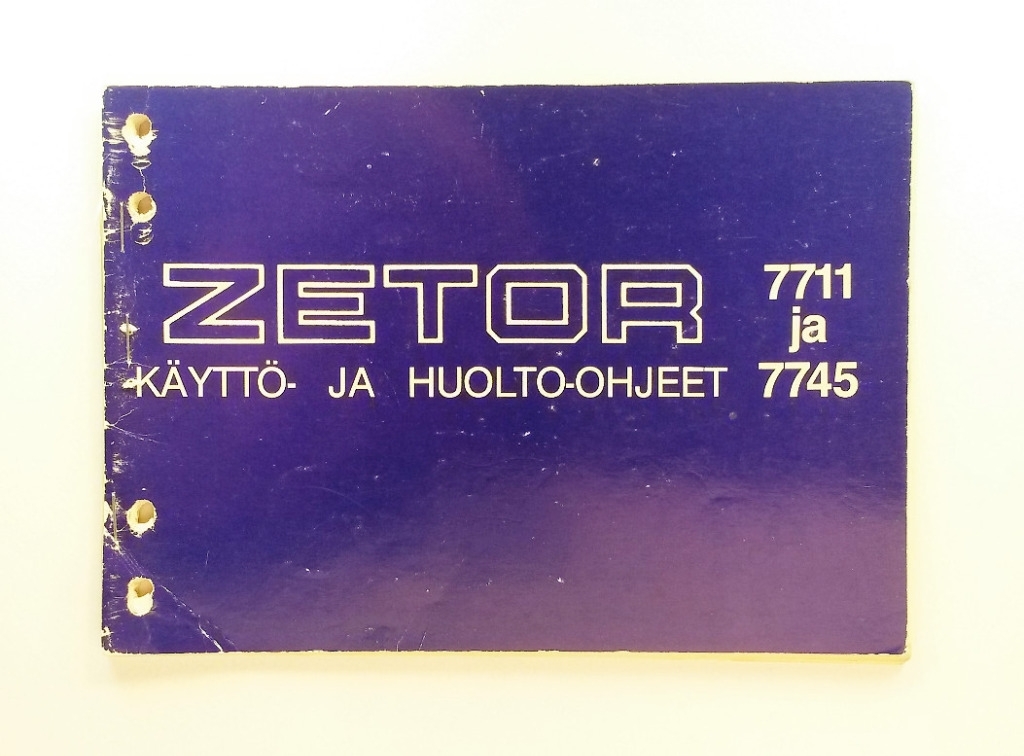 Zetor 7711 ja 7745 Käyttö- ja huolto-ohjeet