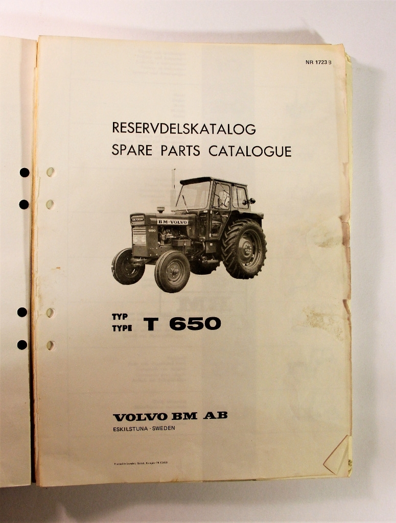 Volvo BM T650 Reservdelskatalog Parts Catalogue