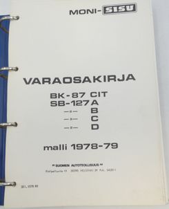 Sisu BK-87 CIT, SB-127 A/B/C/D, malli 1978-1979 varaosakirja