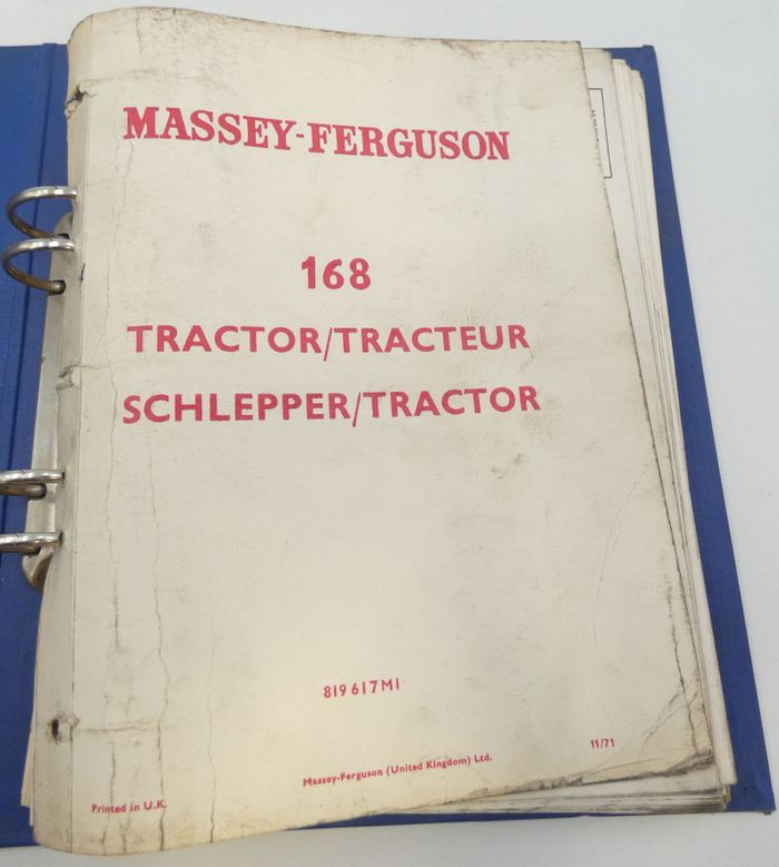 Massey-Ferguson 168 tractor parts book
