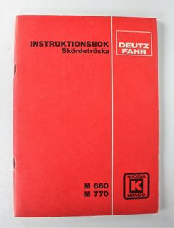 Deutz-Fahr M660, M770 Instruktionsbok