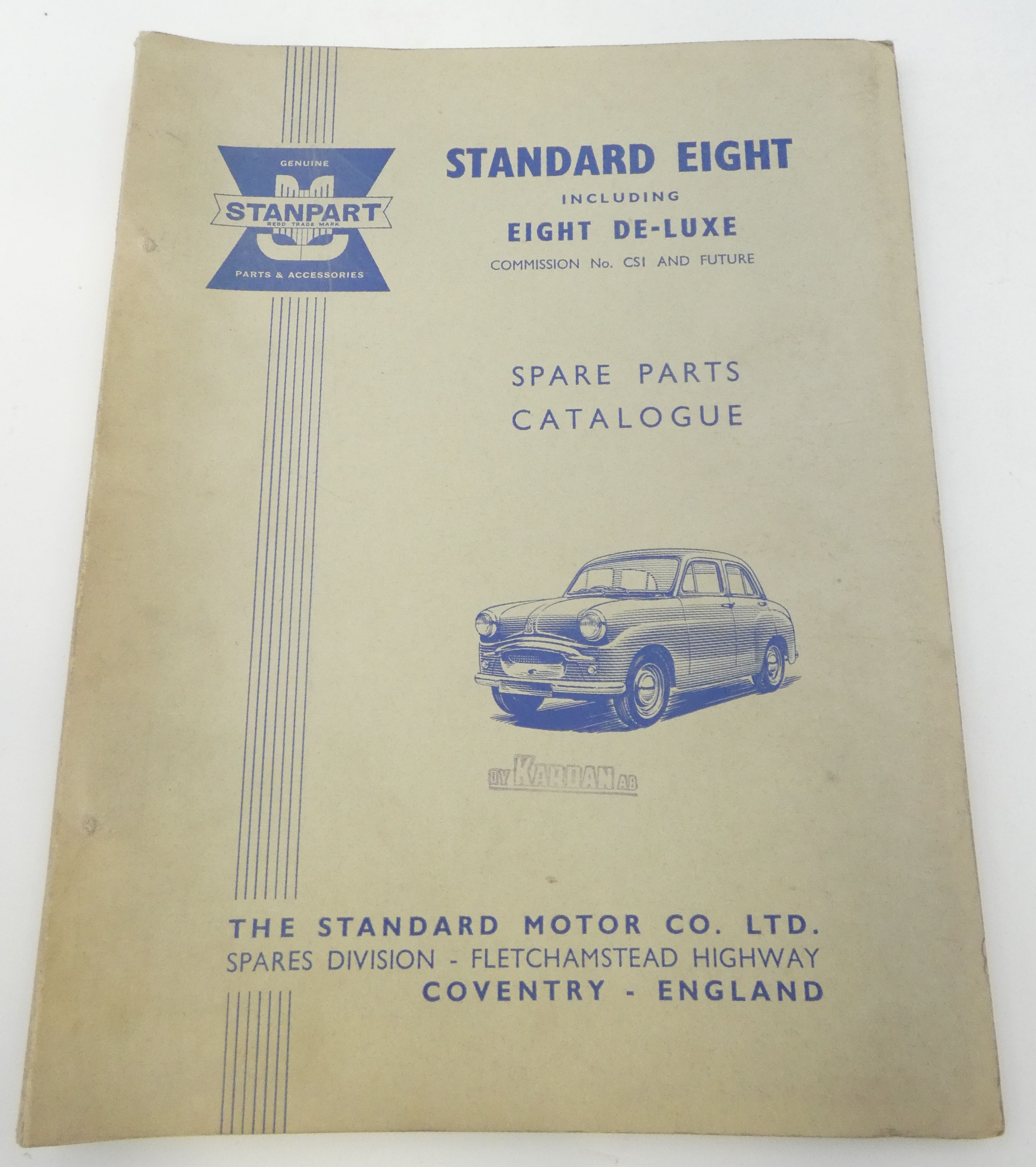 Standard Eight (including Eight de-luxe) spare parts catalogue