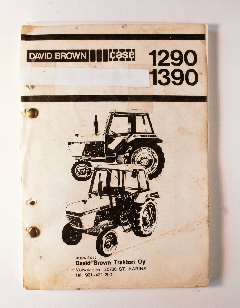 David Brown 1290, 1390 Instruktionsbok