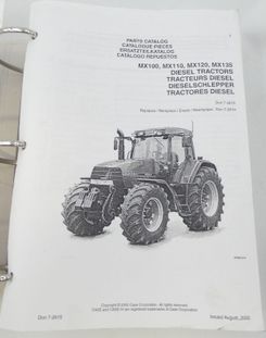 Case MX100, MX110, MX120, MX135 diesel tractors parts catalog