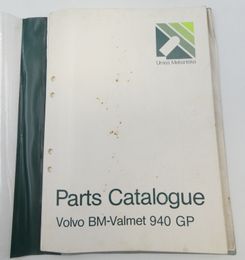Volvo BM Valmet 940 GP parts catalogue + instruktionsbok