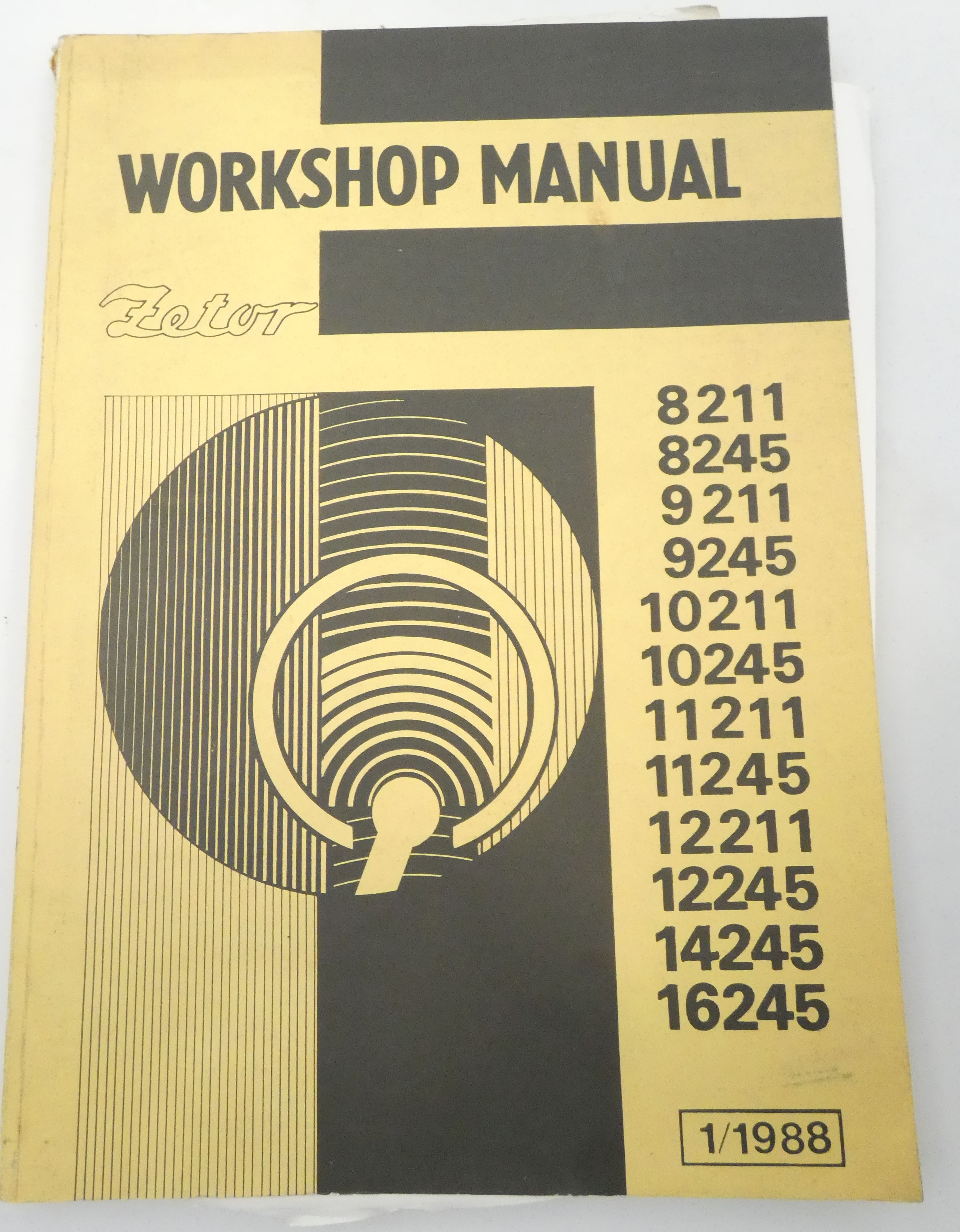 Zetor 8211, 8245, 9211, 9245, 10211, 10245, 11211, 11245, 12211, 12245, 14245, 16245 workshop manual