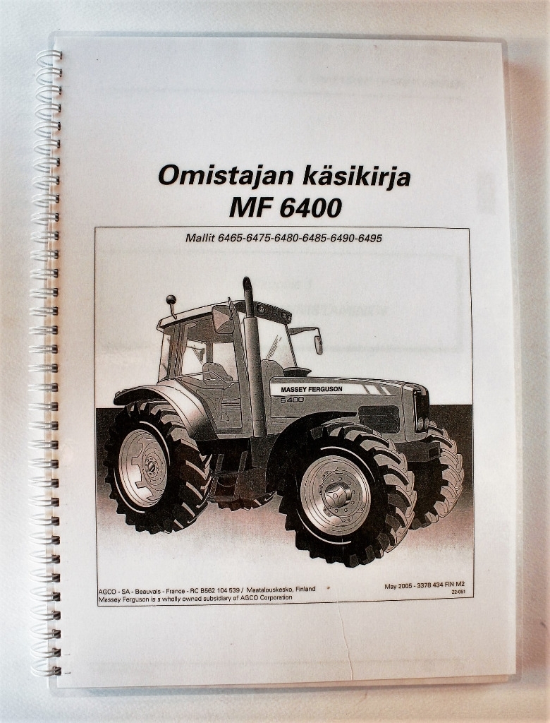 MF 6465, 6475, 6480, 6485, 6490, 6495 Omistajan Käsikirja