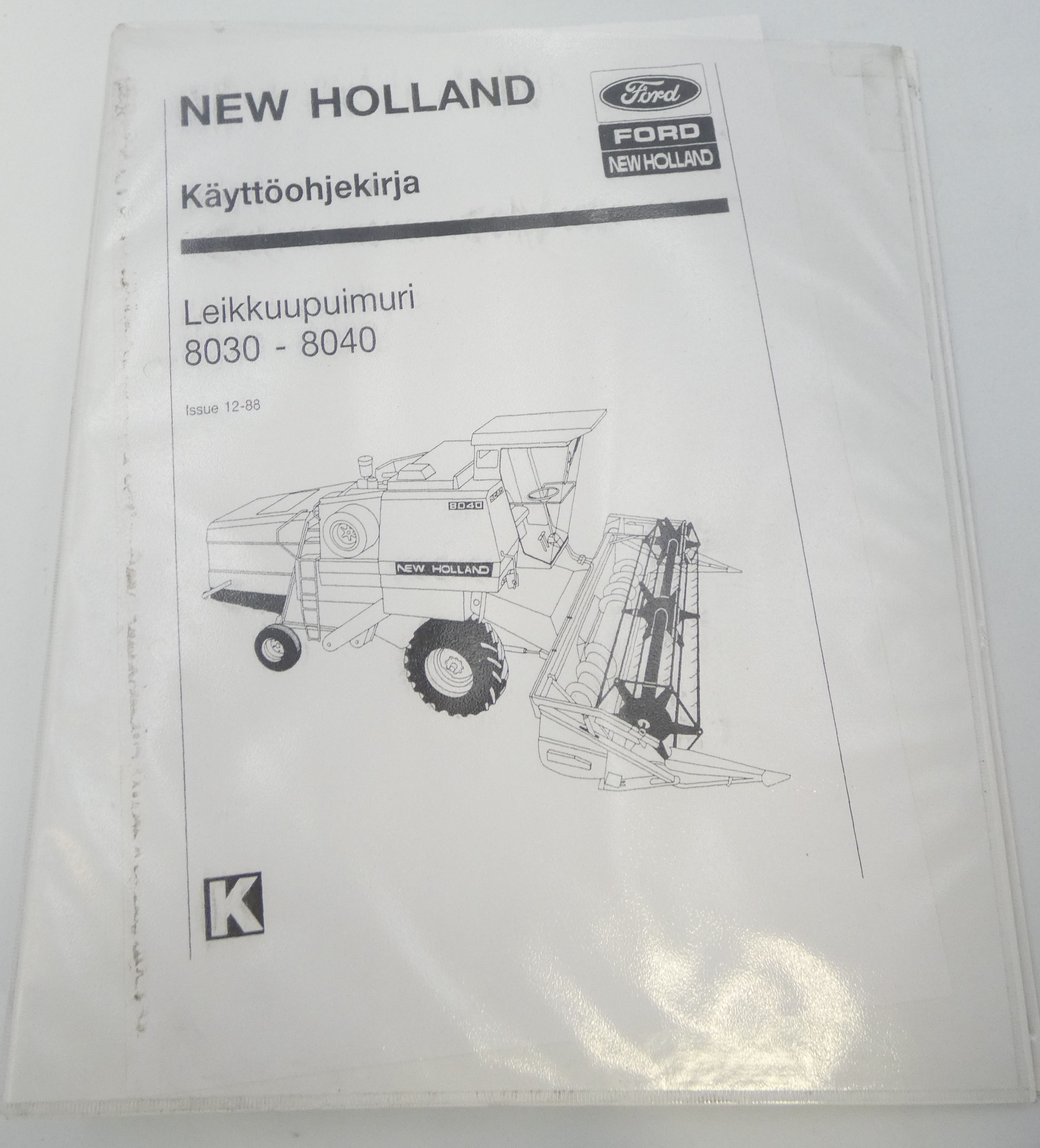 Ford New Holland leikkuupuimuri 8030, 8040 käyttöohjekirja